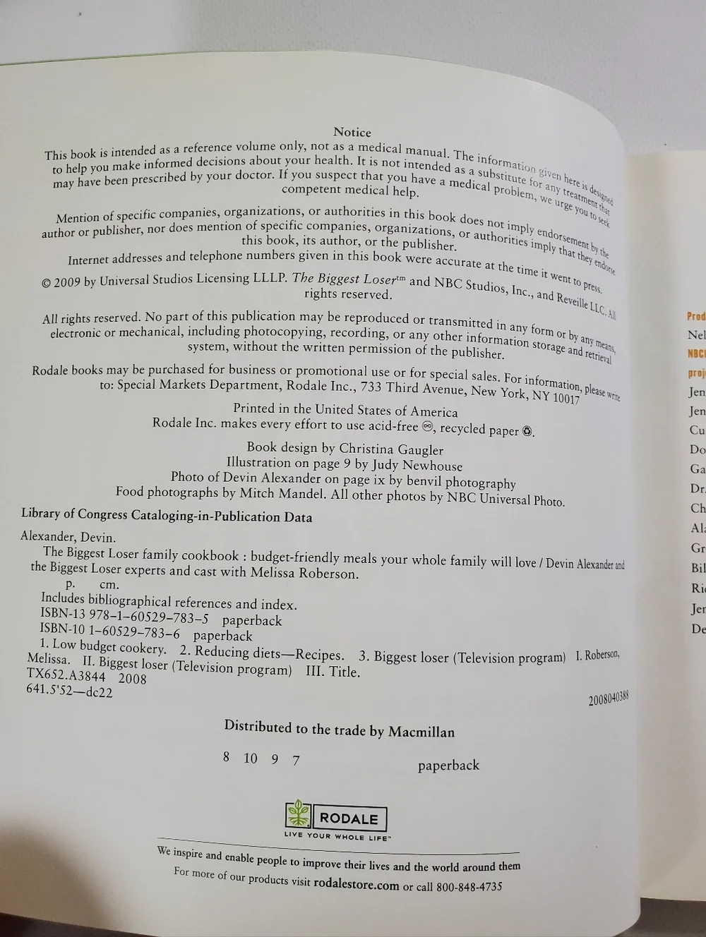 The Biggest Loser Family Cookbook